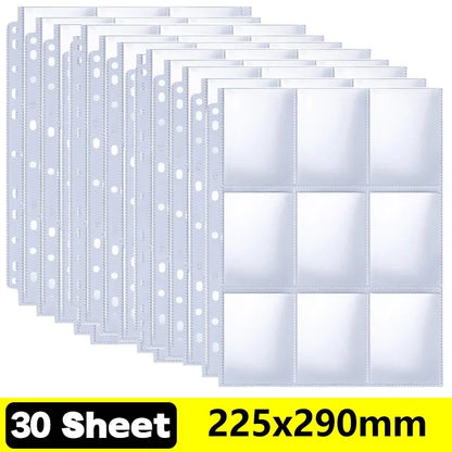 A4 9-Pocket Trading Card Binder Sleeves