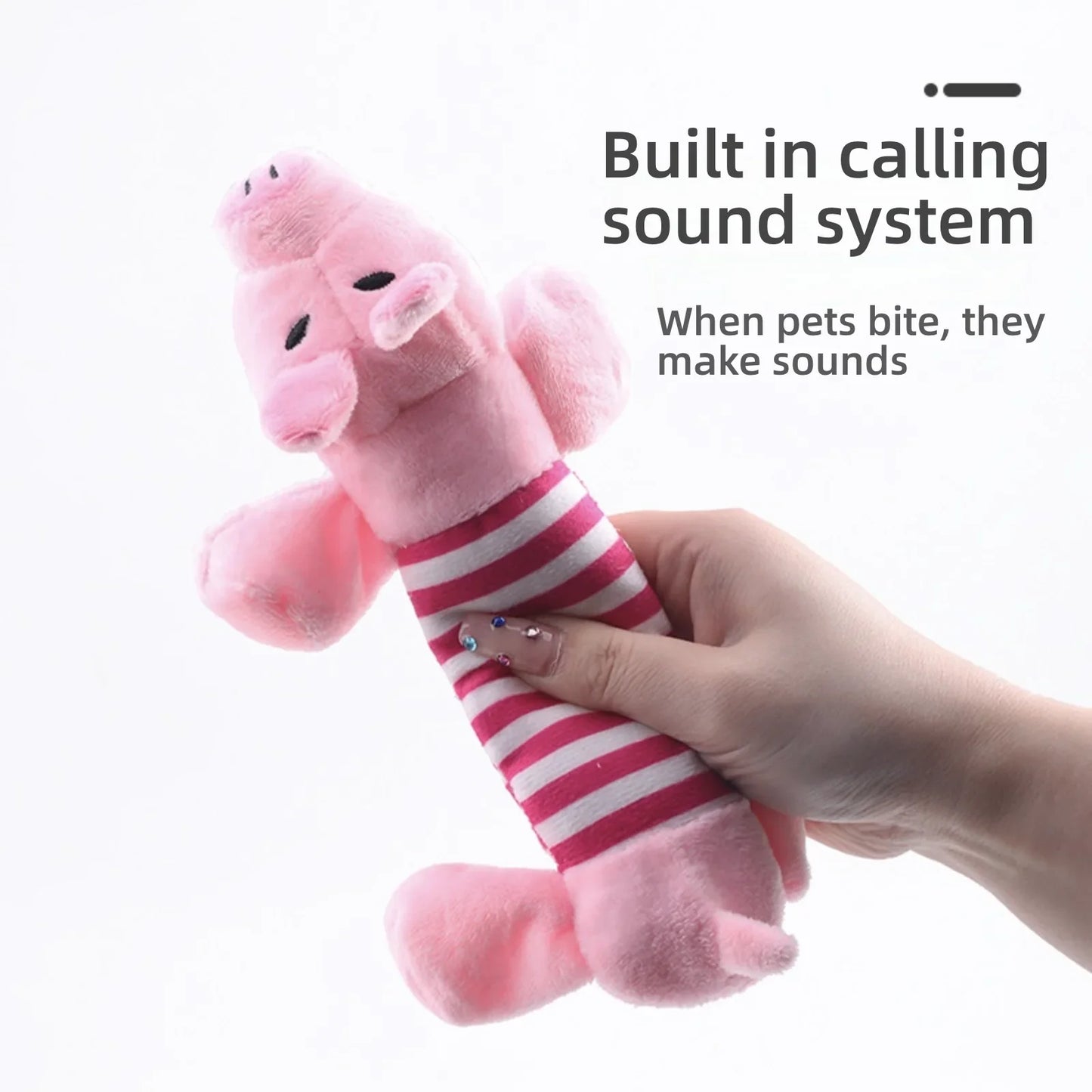 Plush Squeaky Dog Toy – Duck, Pig & Elephant