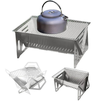 Portable Foldable Stainless Steel Charcoal BBQ Grill