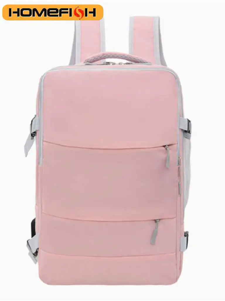 Waterproof Laptop Backpack with USB Charging Port & Luggage Strap