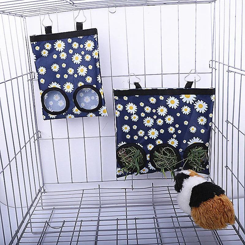 Hanging Hay Feeder Bag for Small Pets