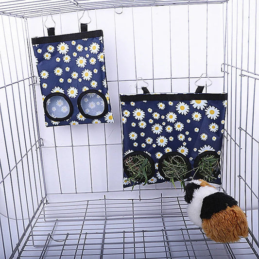 Hanging Hay Feeder Bag for Small Pets