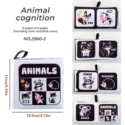4 Pages Black & White Cloth Baby Book