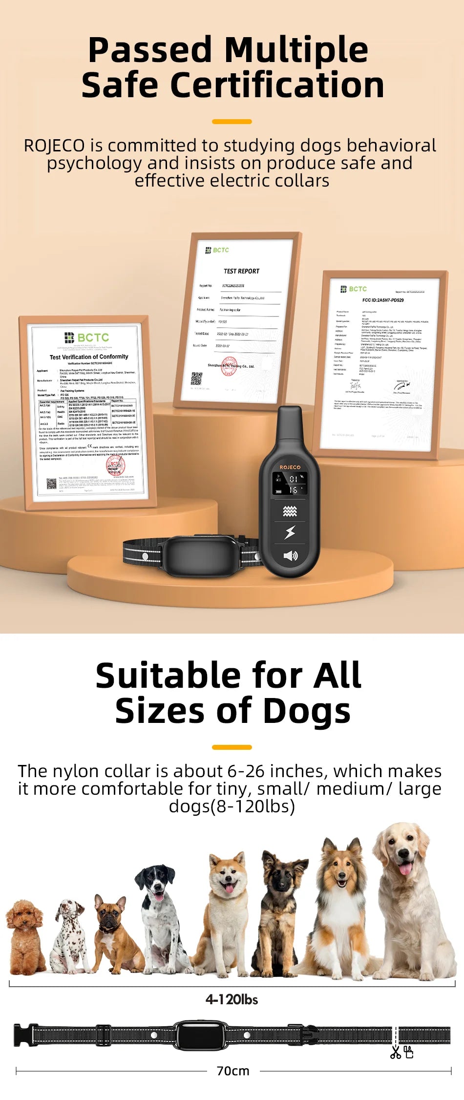 Rechargeable Remote Dog Training Collar