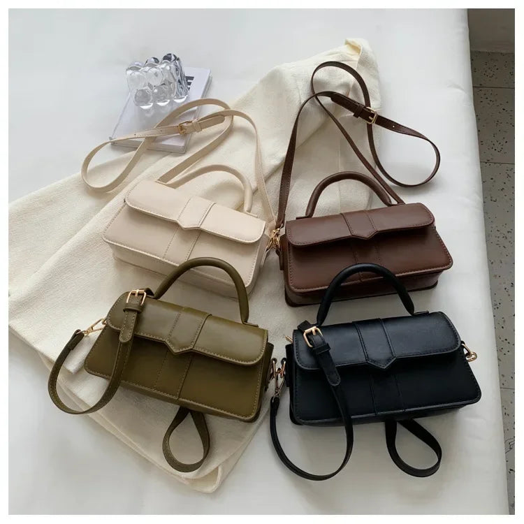 Vintage PU Leather Satchel Shoulder Bag