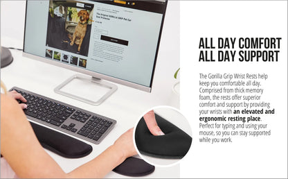 Ergonomic Keyboard & Mouse Wrist Rest Set