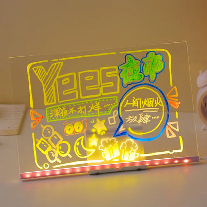 Light-Up Rewritable Acrylic Message & Drawing Board