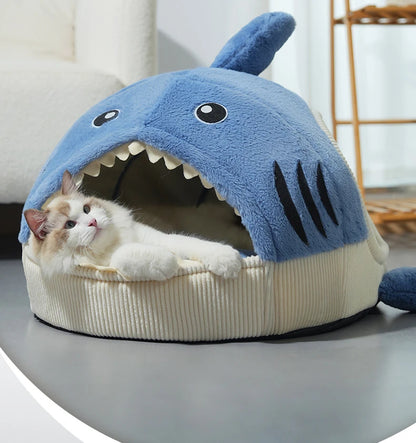 Shark Pet Cave Bed