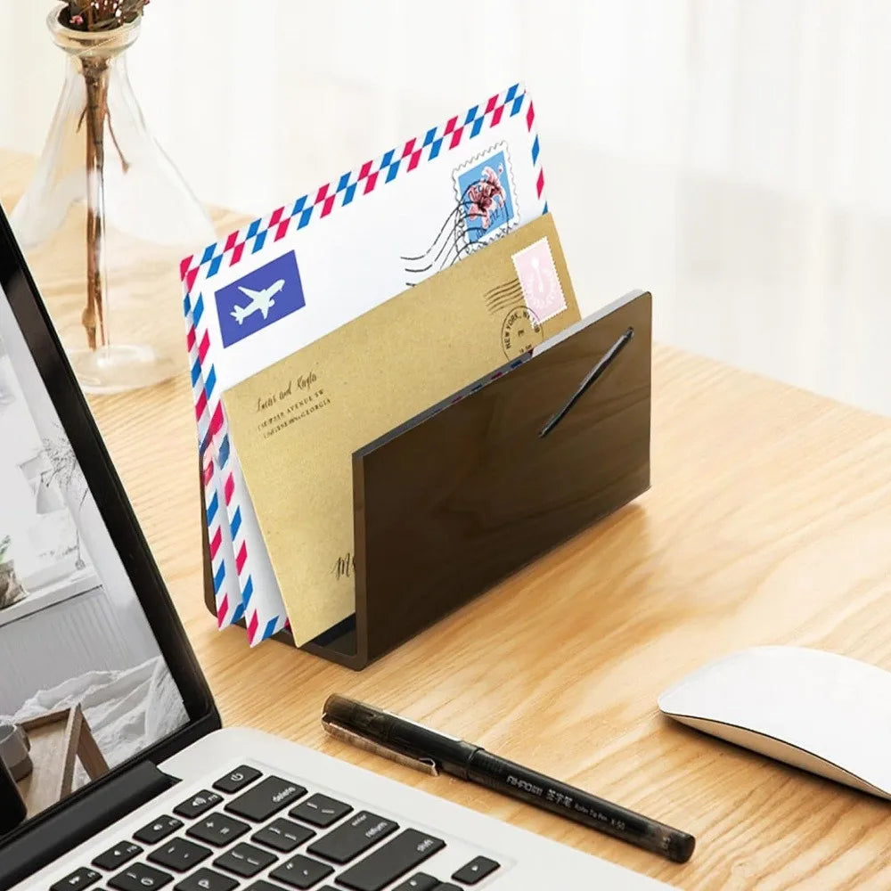 Acrylic Desk Organizer Letter Storage Rack