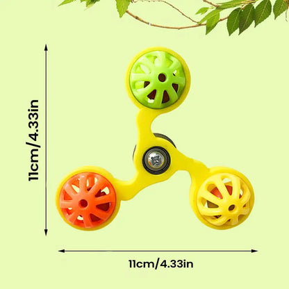 Interactive Rotating Windmill Bird Toy with Bells
