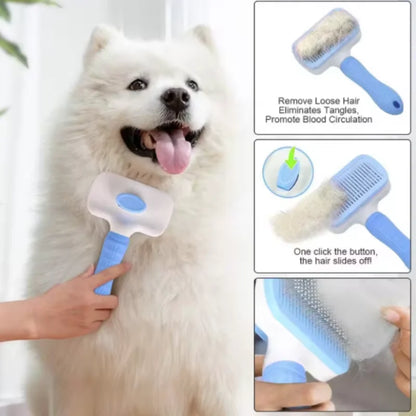 Self-Cleaning Pet Grooming Brush