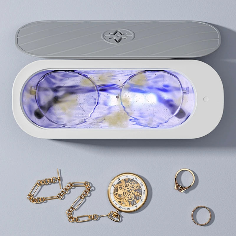 Portable 45kHz Ultrasonic Cleaner for Jewellery, Glasses & Dentures