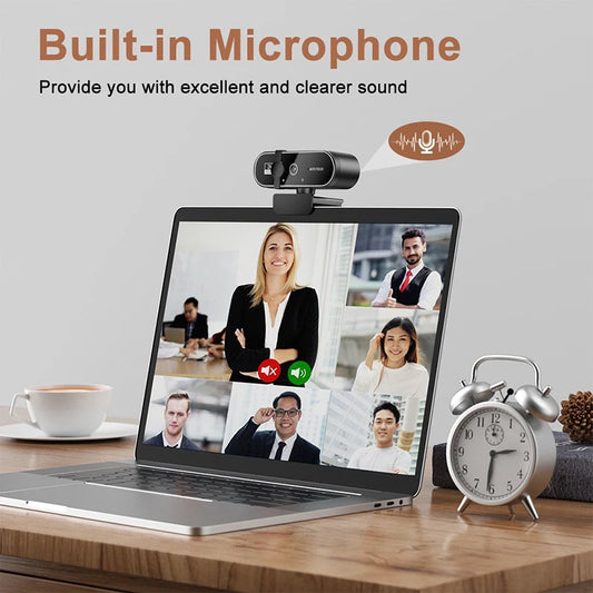 4K Autofocus USB Webcam with Microphone for PC