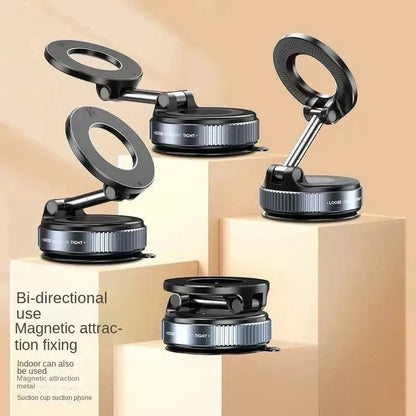 Foldable Magnetic Vacuum Suction Car Phone Holder
