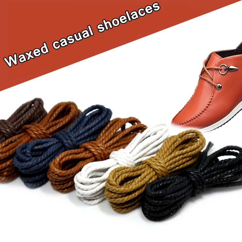Round Waxed Cotton Shoelaces