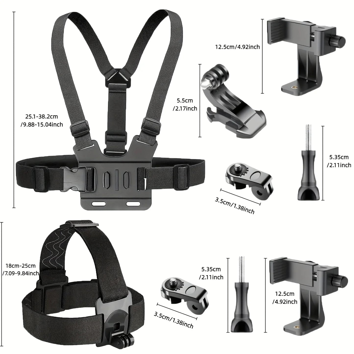 Adjustable Chest Mount for Action Cameras & Phones