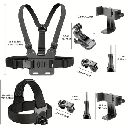 Adjustable Chest Mount for Action Cameras & Phones