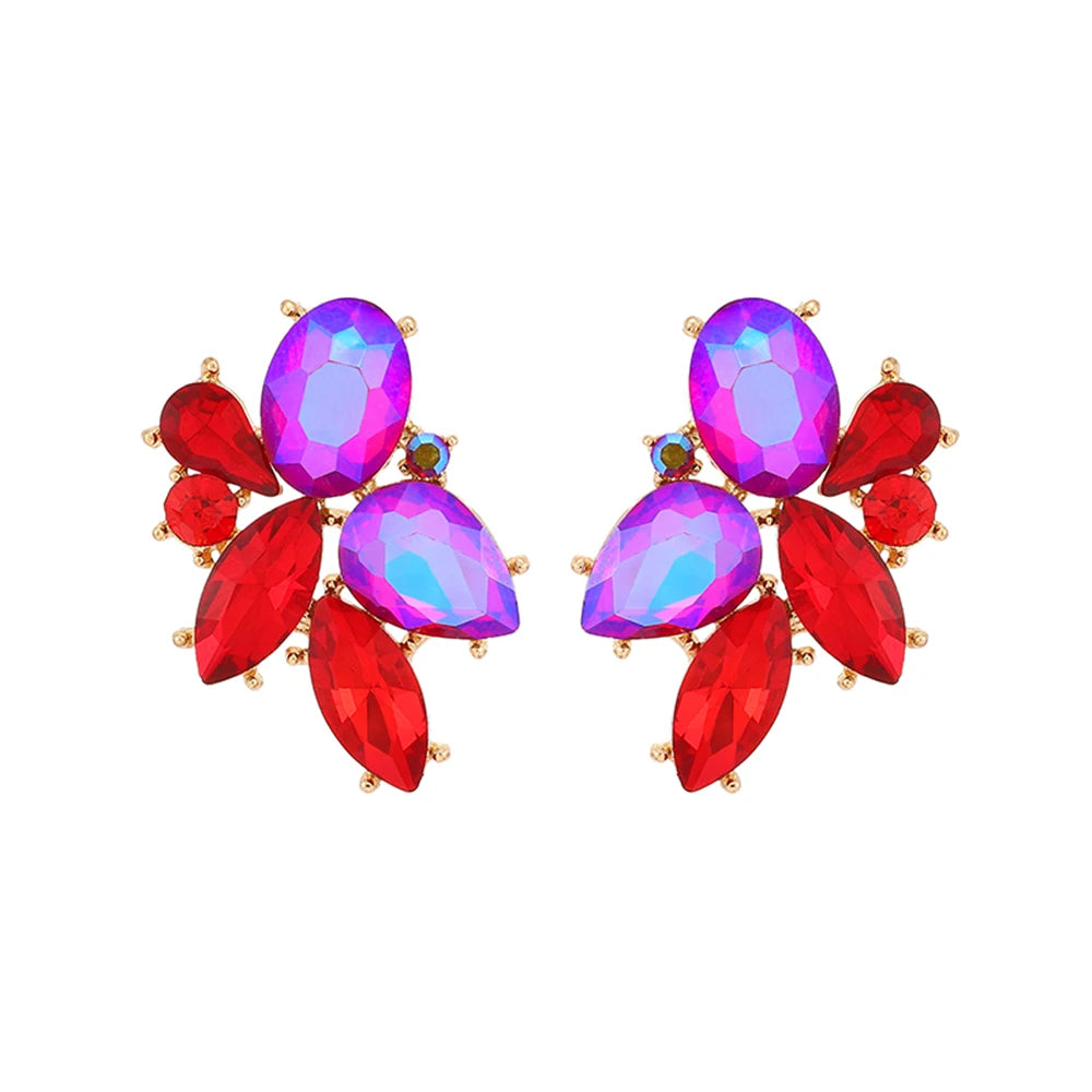Colorful Crystal Charm Earrings