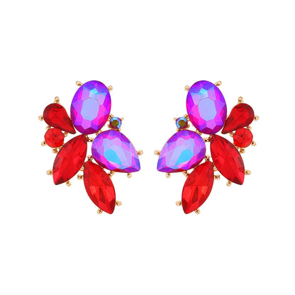 Colorful Crystal Charm Earrings