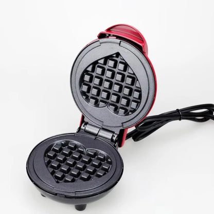 Compact Electric Heart-Shaped Waffle Maker
