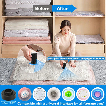 Reusable Vacuum Storage Bags with Travel Pump