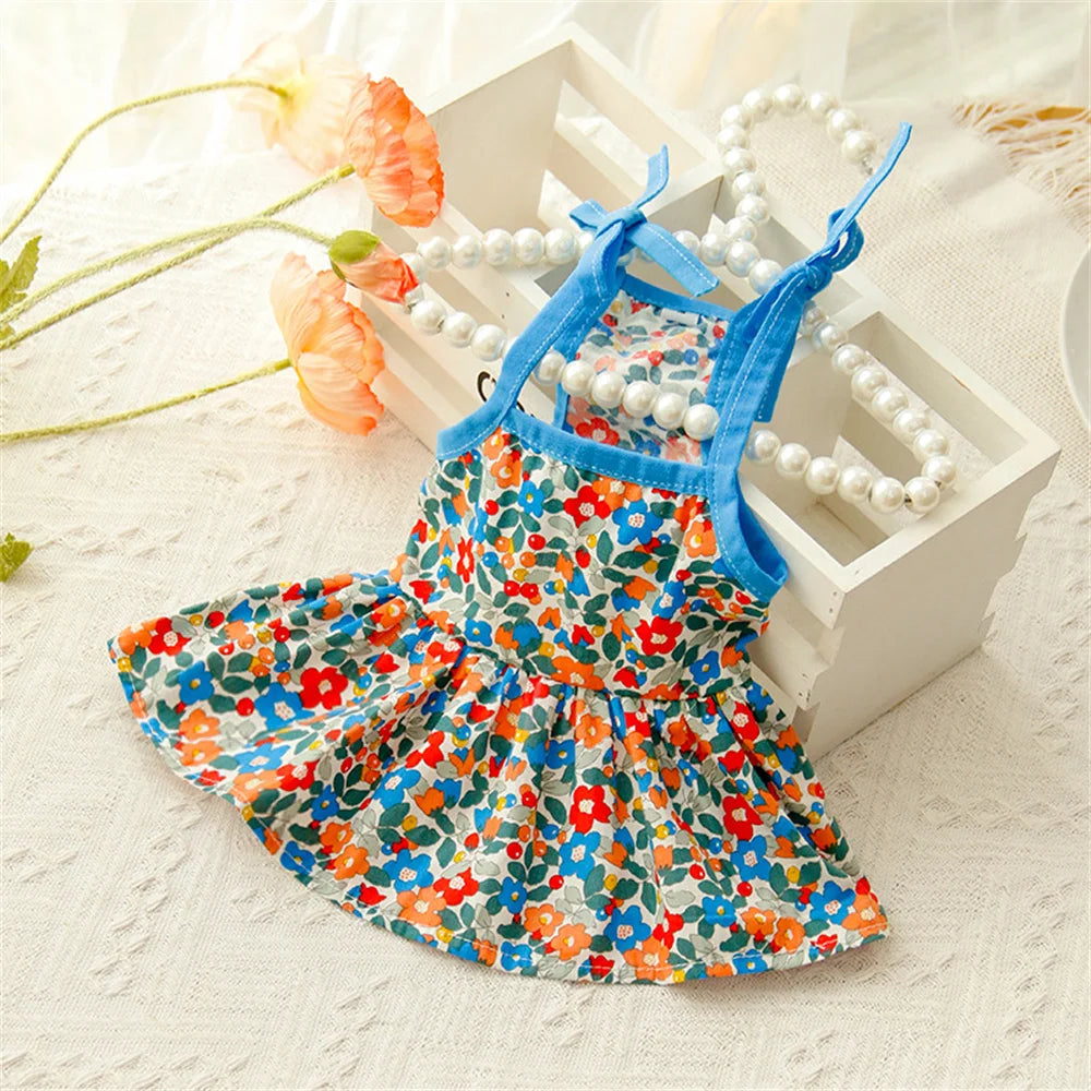 Floral Summer Princess Dress for Cats