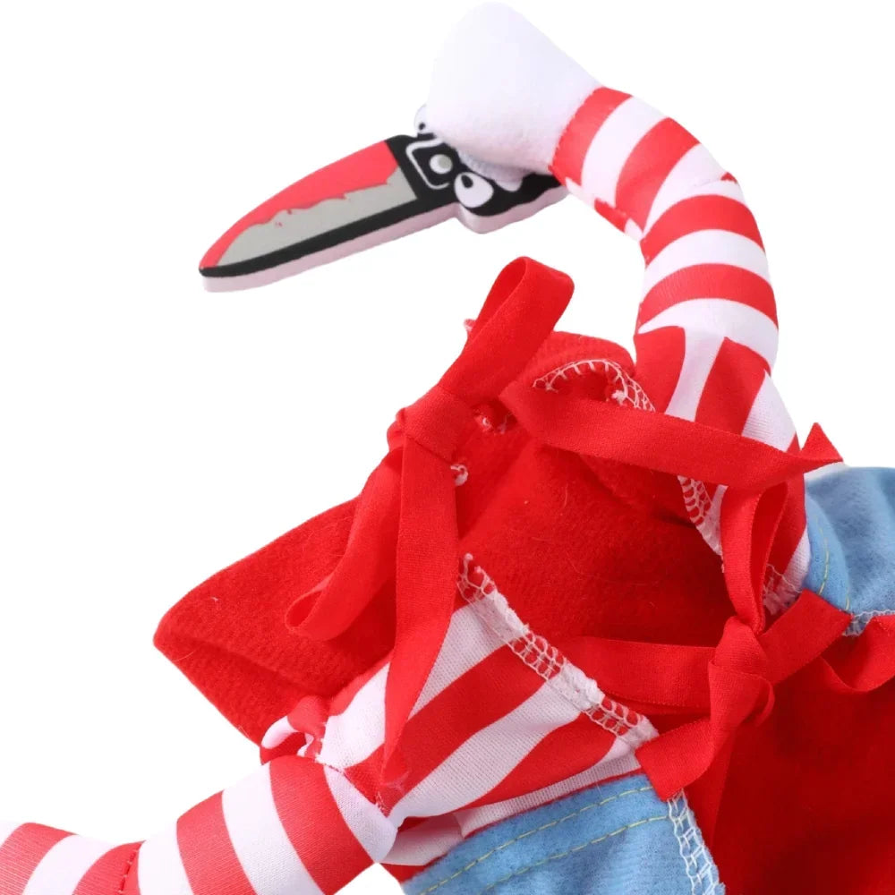 Funny Cosplay Pet Costume with Plush Knife