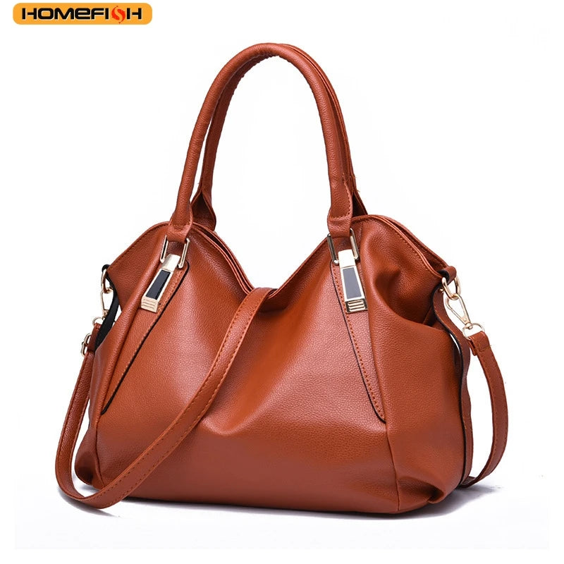 Large Capacity PU Leather Shoulder Tote Bag