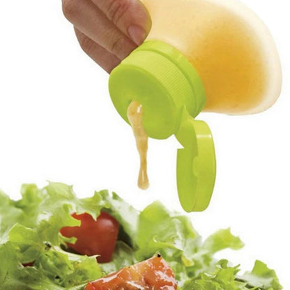 Portable Mini Silicone Salad Dressing Squeeze Bottle