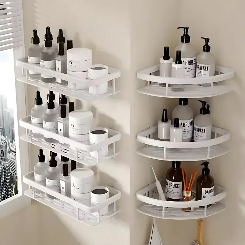 Wall-Mounted Corner Storage Shelf Set