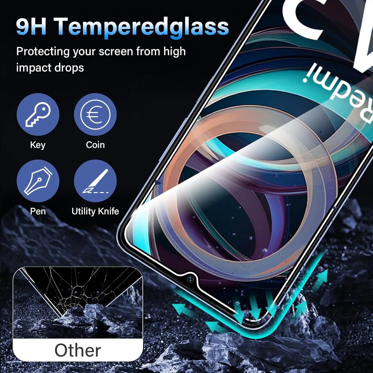 Tempered Glass Screen Protector for Xiaomi Redmi A3 Series