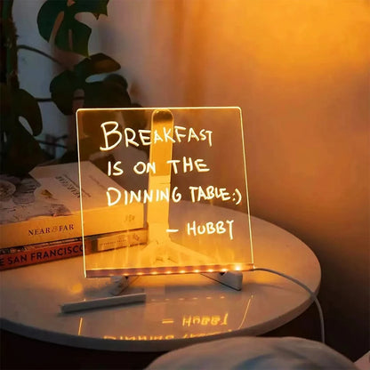 LED Acrylic Message Board with 7 Neon Markers