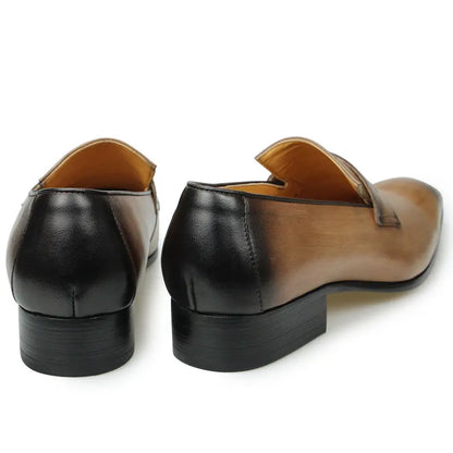 Men's Cowhide Luxury Loafers Shoes