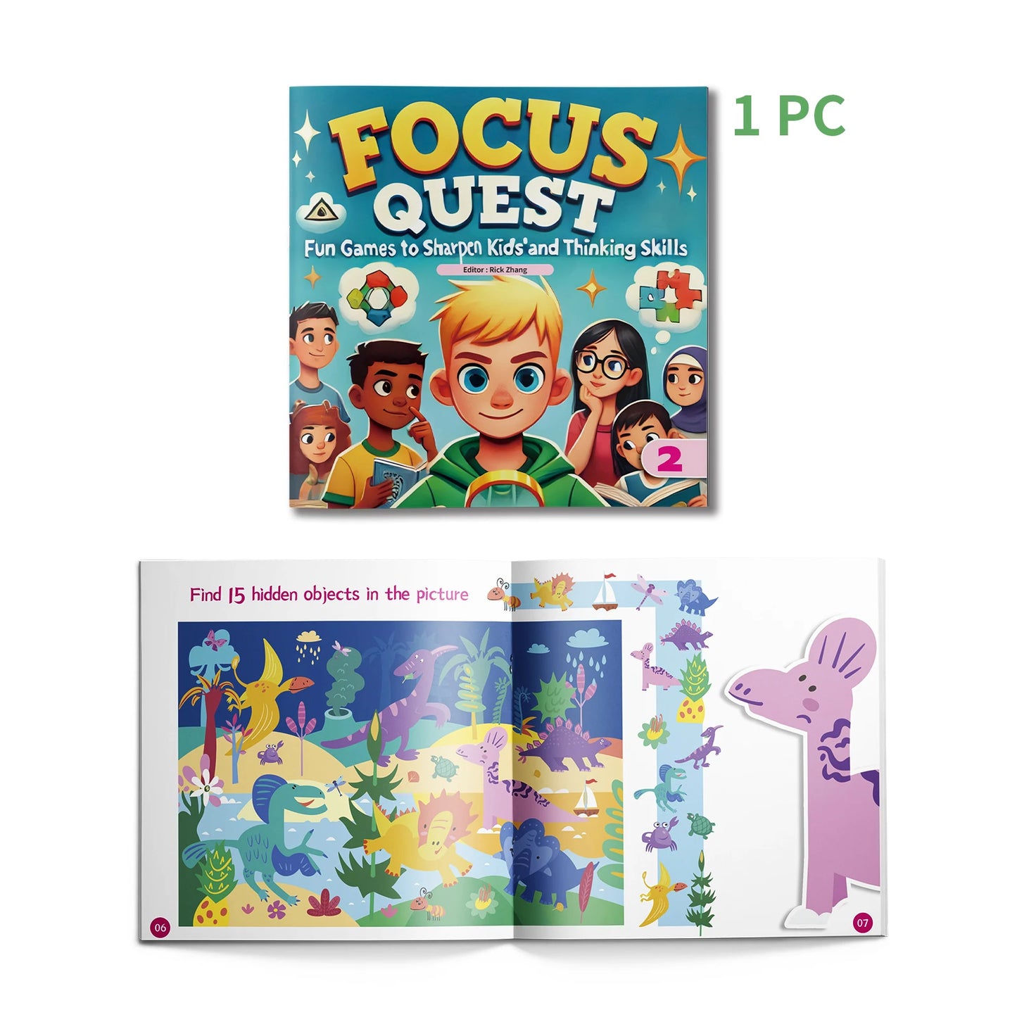 6 Books Set Focus Quest Activity Books for Kids
