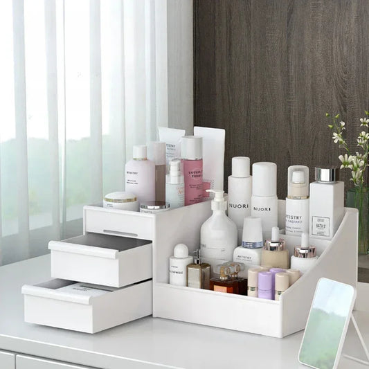 Desktop Makeup & Cosmetics Storage Organizer with Drawer