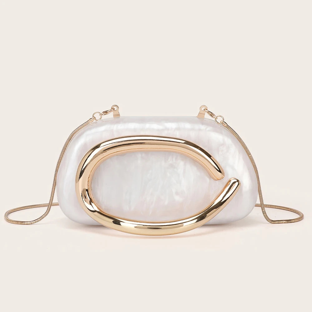 Luxury Metallic Evening Clutch Bag