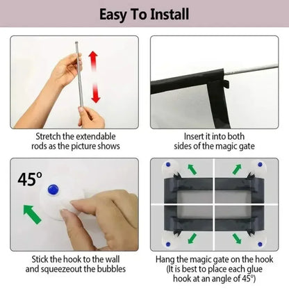 Portable Nylon Mesh Pet Safety Gate