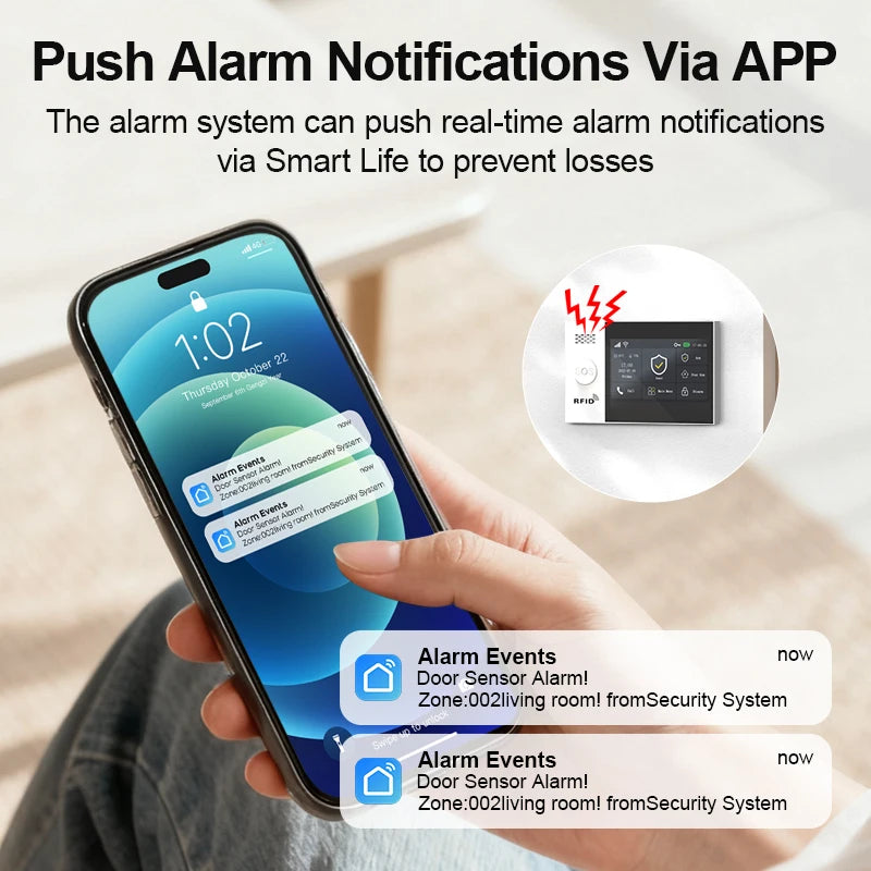 Tuya Security Alarm Kit with Touch Screen & Sensors