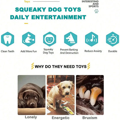 Corduroy Cow Squeaky Dog Toy