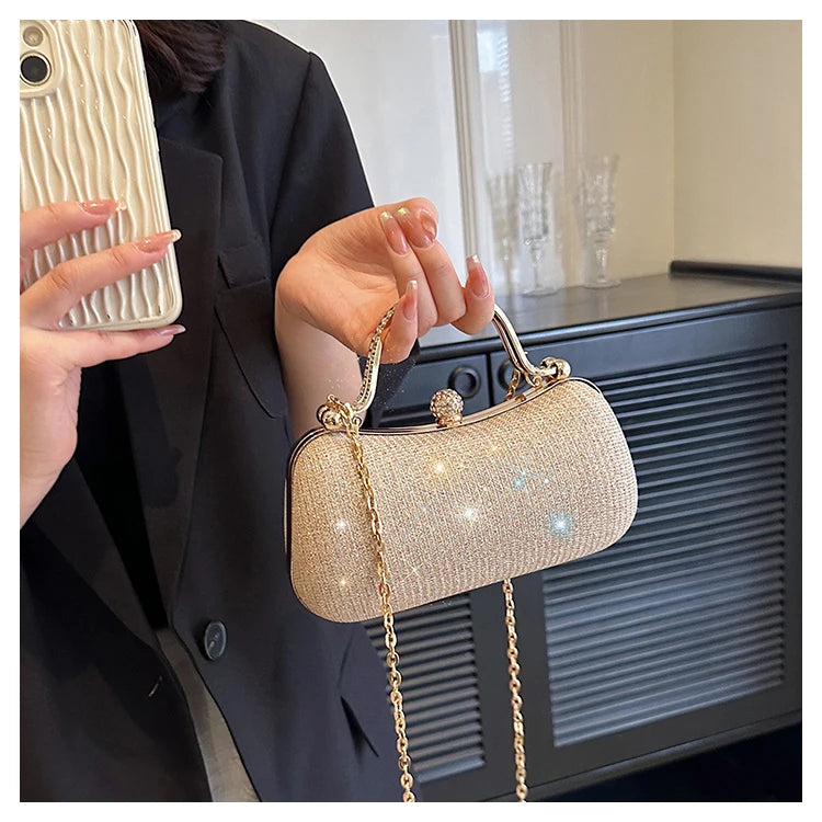 Crystal Studded Barrel Evening Bag