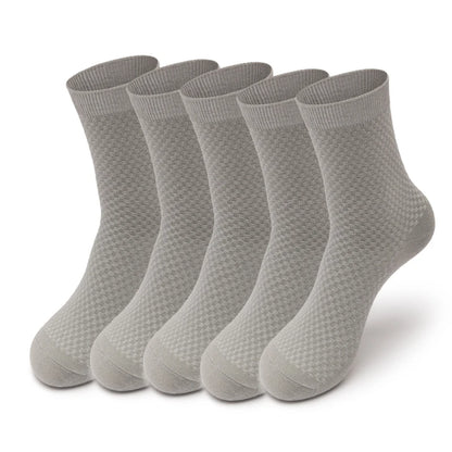 Men’s Bamboo Fiber Business Socks 5 Pairs