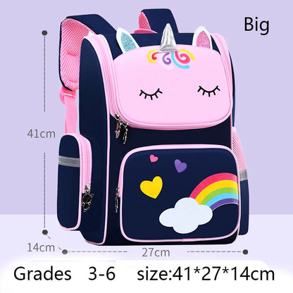 Unicorn Print Girls School Backpack
