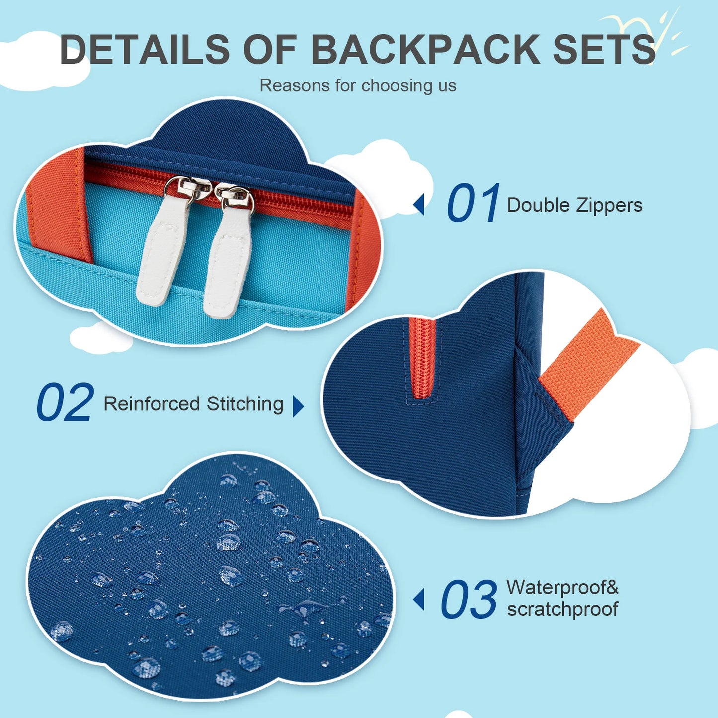 Fewchor Casual Kids School Backpack