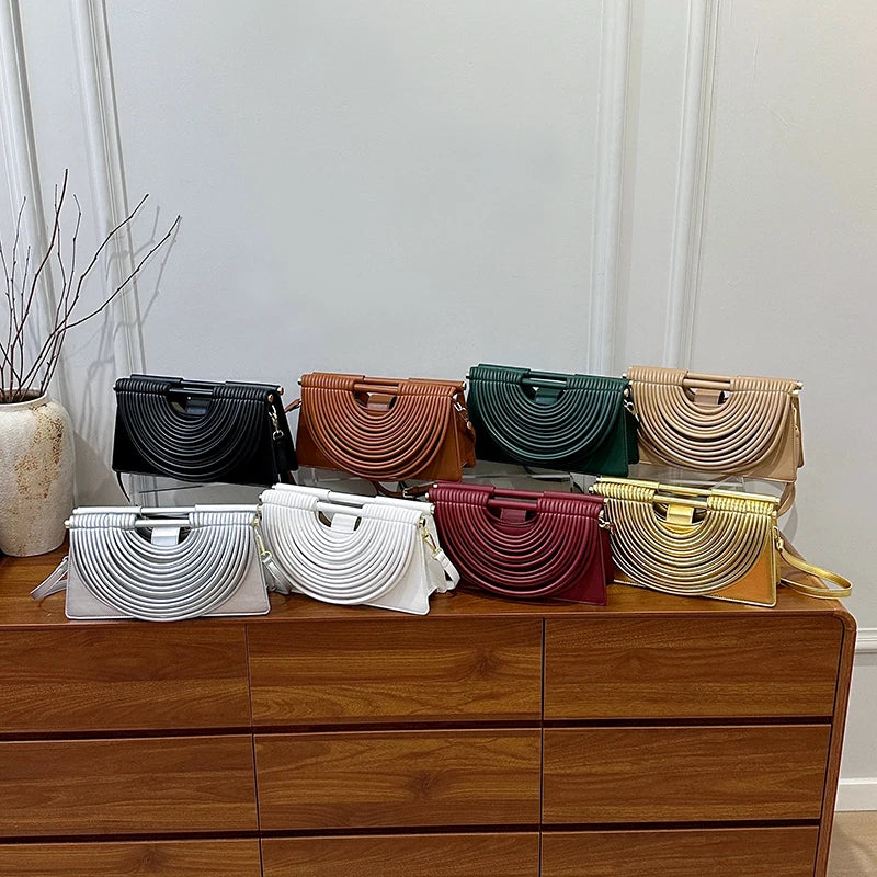 Luxury Ruched Evening Clutch Crossbody Bag