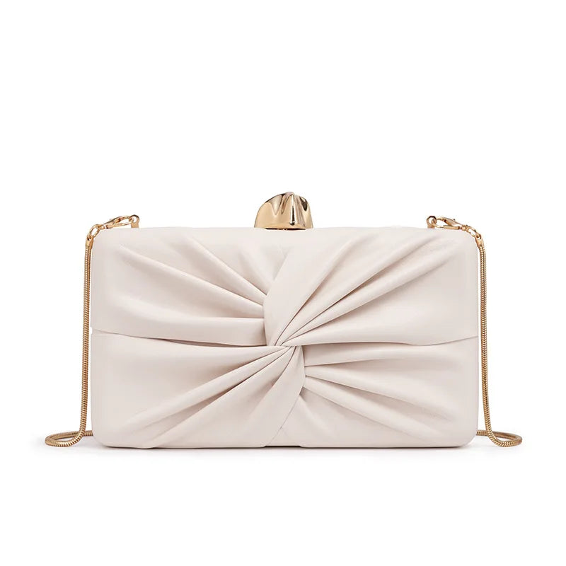 Ruched Evening Clutch Bag