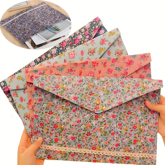 Floral Document Storage Bag