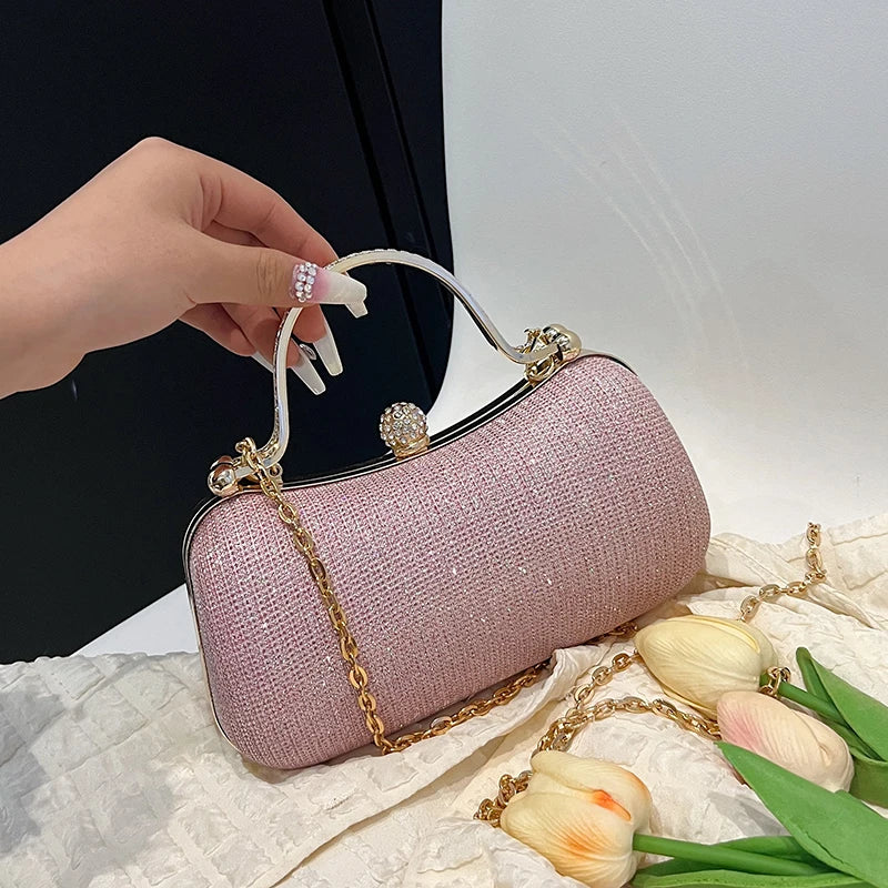 Pearl Chain Evening Shoulder Bag