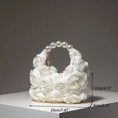 Floral Pearl Evening Party Handbag