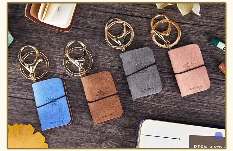 Mr. Paper PU Leather Mini Journal Keychain Set