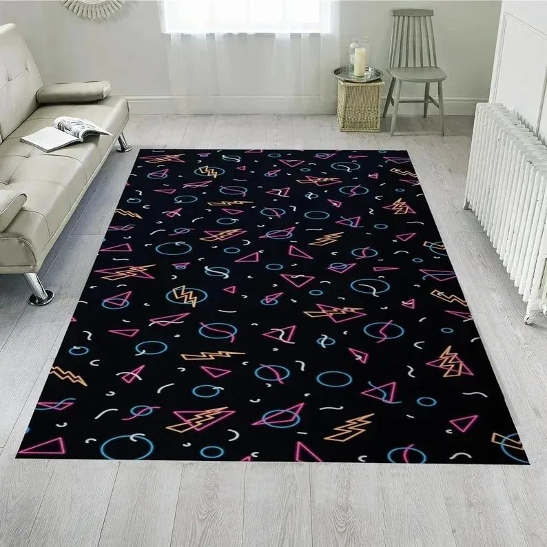 Arcade Stars Retro Gaming Area Rug